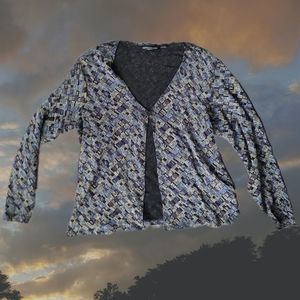 Bold Geometric Going Out Top with Metallic details Large